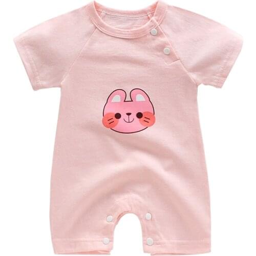 ZWY542 Infant jumpsuit summer romper animal print girl boy cotton suit newborn climbing cartoon rompers stuff baby products