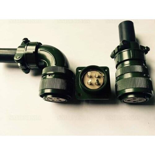 1pcs-20pcs 4Pins Aviation Connector Elbow Straight Jack Encoder Servo Motor Plug MS3102 3106A 20-4S