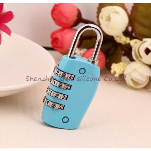 200pcs/lot New 4 Dial Digits Password Padlock Luggage Lock For Travel Safety and Security Lock Safe