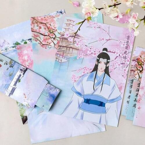 9 Pcs/Set 3 Envelopes+6 Sheets Letter Paper Anime Mo Dao Zu Shi Series Envelope Fans Gift Stationery