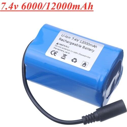 7.4V 12000mAh 6000mAh Battery For T188 T888 2011-5 V007 C18 H18 So on Remote Control RC Fishing Bait Boat Parts