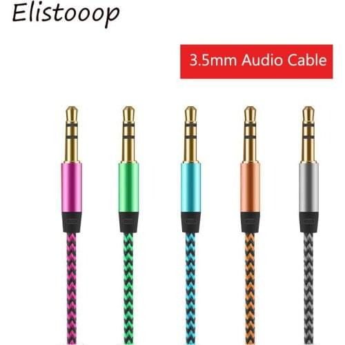 Aux Audio Cable 3.5 mm to 3.5mm Aux Cable Male to Male Nylon AUX Cable Gold Plated Auxiliary Cable for Car iPhones Media Players