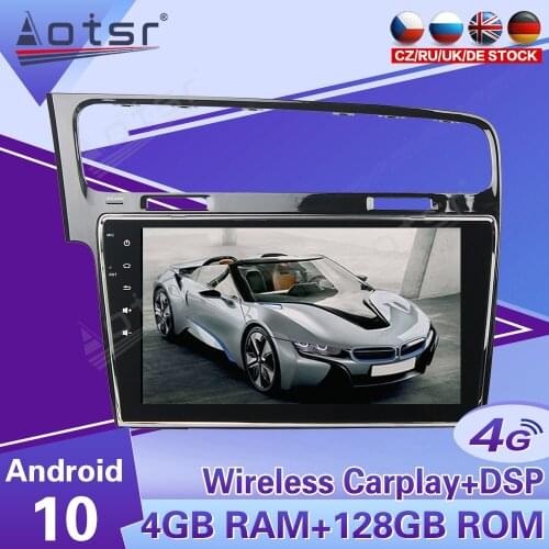 2 Din IPS Screen Android 10 DSP Car Multimedia Player For VW/Volkswagen Golf 7 2013 2014 2015 Navi Audio Radio Stereo head unit