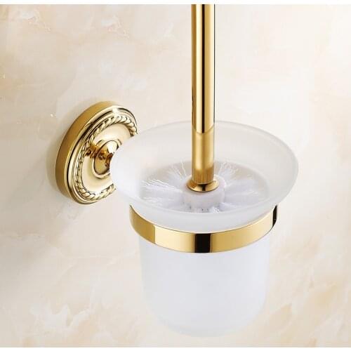 Free Shipping BAKALA Fashionable Gilded Toilet Brush Bathroom Accessories Products for toilet and bathroom Z-9008K