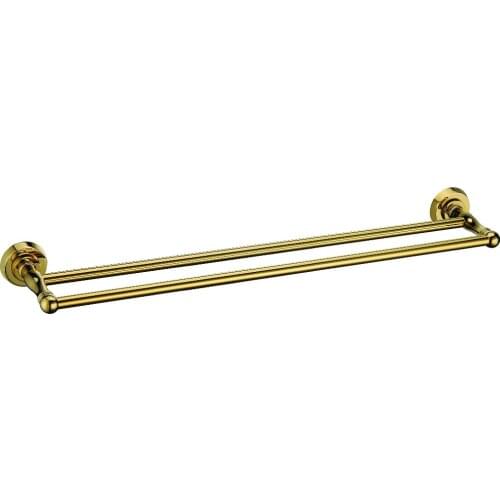 FREE SHIPPING new design 24k gold round double towel bar D