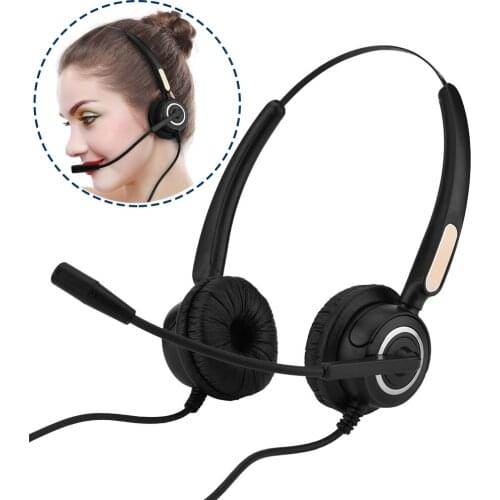 Call Center USB Headset Light Weight Noise Cancelling USB Call Center Headset with Microphone