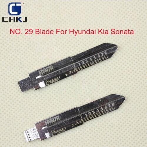 CHKJ 5/10/50PCS HYN7R Engraved Line Key Scale Blank Car Key KD MINI/KD900 Remote Uncut Metal Blade NO.29 For Hyundai Kia Sonata
