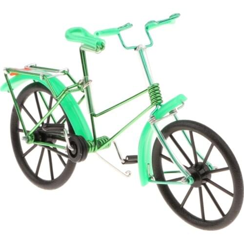 Green Iron Decorative Bicycle Model Desk Decor 7.9''L X 2.6''W X 5.5''H