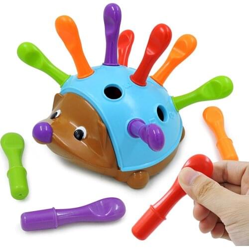 Baby Color Cognition Toy Hedgehog Matching Color Sorter Math Learning Fine Movement Training Early Educational Toy for Children