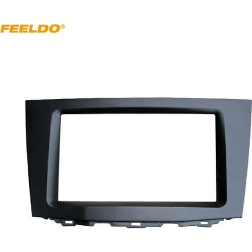 FEELDO Car 2DIN Radio Panel Fascia Frame for SUZUKI Kizashi 2009-2015 Stereo Fascia Plate Dash DVD Player Trim Installation Kit