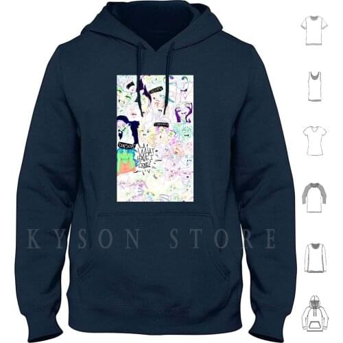 Ahegoa Recreation The Uwu Pattern Hoodies long sleeve Cotton Ahegoa Nsfw Face Anime Tongue Out Tongue Drool Rainbow
