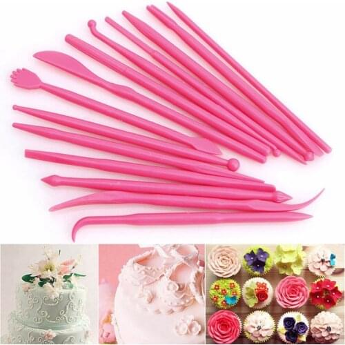 Plastic Cake Decorating Modelling Tools Clay Sculpting Set Shaper Polymer Modeling Clay Tools Wax Carving Pottery Tools 14pcs