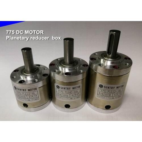 Quality 42MM diameter planetary reducer gearbox Used with 775 dc motor Convex 17.5mm diameter