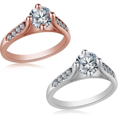 Korean Fashion Rings for Women Cubic Zircon Micro Inlaid with and Rose Gold Wedding Ring Charmsrings for Women Vintage