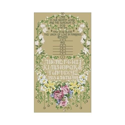 NN YIXIAO Counted Cross Stitch Kit Cross stitch RS cotton with cross stitch Dim-03122 Lily Wedding Anniversary