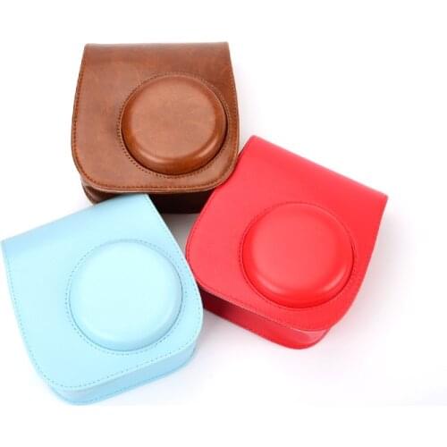 Leather Camera Bag Protect Case Pouch For Fujifilm Instax Mini 9 mini 8 8+ Cases Small PU Instant Camera Shoulder Strap Bag Case