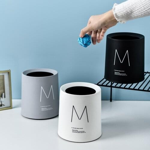 Kitchen Trash Can Office Desktop Paper Basket Bedside Table Storage Box Toilet Paper Basket Cartoon Trash Can Bathroom Trash Can