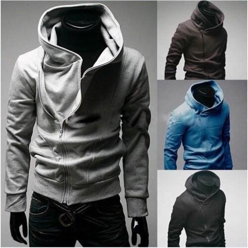 Fashion Hot Sale Mens Zipper Hoodies Sweatshirts 4 Colors Plus Size M-3XL