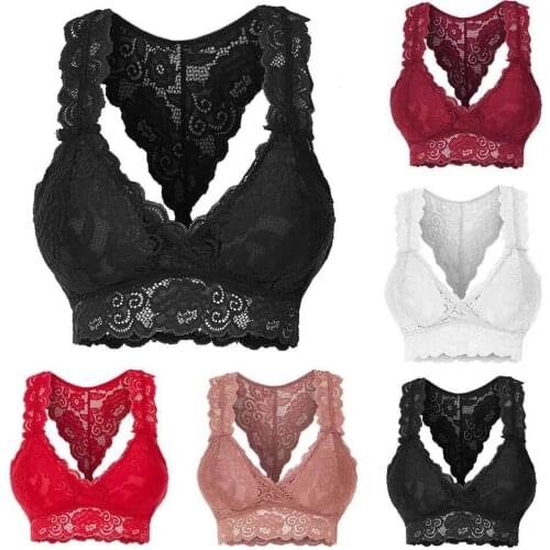 2021 New Womens Padded Lace Bras Sexy Breathable Thin Underwear Bras Sleepwear Nightwear