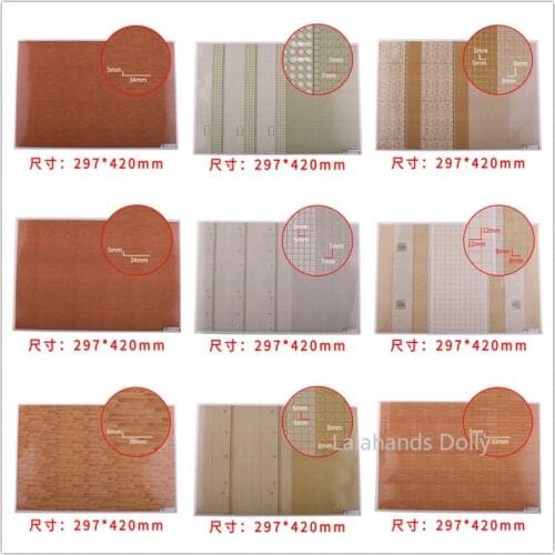 Dollhouse 42x29cm Wallpaper Floor Paper Adhesive Stickers Model To Match The Doll House Decoration Sticker Scene Accessories