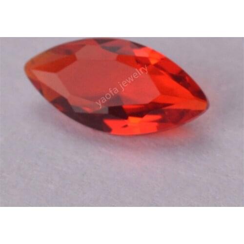 Wholesale 1.5x3~8x16mm 5A Garnet Red Color Glass Stone Marquise Shape Machine Cut Loose Glass Lab Created Gems Beads For Jewelry