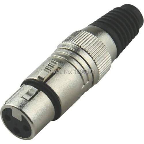 Wholesale 100 pcs/lot 3pin xlr connector Microphone Speaker AMP XLR Female Connector-5015
