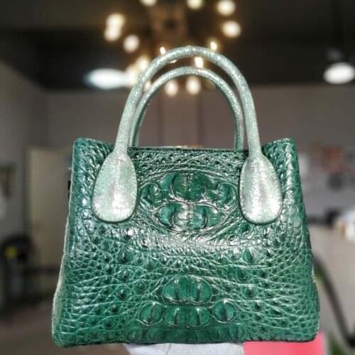Ouruili new European and American style crocodile skin female package solid color crocodile skin women hangbag