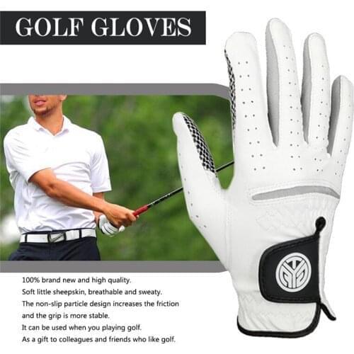 1 pc Golf Gloves Left Right Hand Mens Little Sheepskin Anti-Slip Wear-resistant Breathable Golf Gloves Sports Gloves