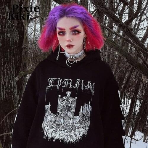 PIXIEKIKI Womens Long Hoodies