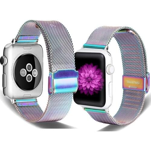 For Apple Watch strap 38/40 42/44 mm metal strap Iwatch stainless steel strap strap series 1 2 3 4 5 6 strap silver black gold