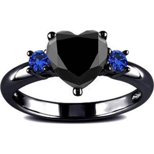 Christmas Gift 3mm Black Wedding And Engagement Anniversaries Ring Fashion Rings For Womens Jewellery Girls Promise Ring