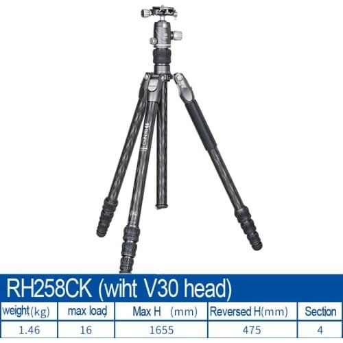 Benro RH258CK Tripod Carbon Fiber Monopod Rhino Tripods Camera Stands 4 Section