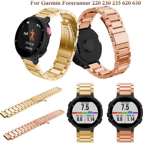 Smart watch Wrist band Fashion classic Metal Stainless Steel Watch Band Strap bracelet For Garmin Forerunner 220 230 235 630 620