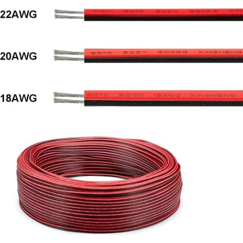 LED Bulb Lamps 2 Pin Cable SM JST LED Connector Cable Electrical Copper Wire 2pin Wire For Light Strip LED Driver Battery Holder