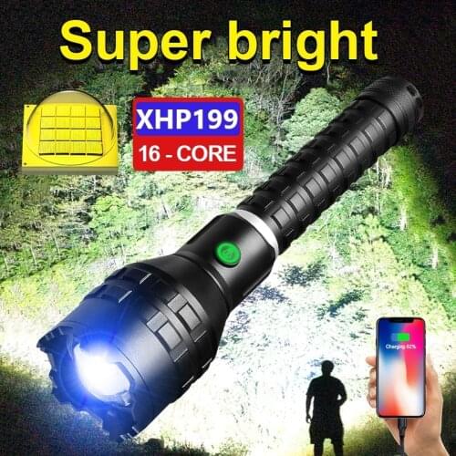 XHP199 High Power Led Flashlight XHP160 Ultra Powerful Led Torch Light Rechargeable Tactical Flash Light 18650 XHP90 USB Lantern