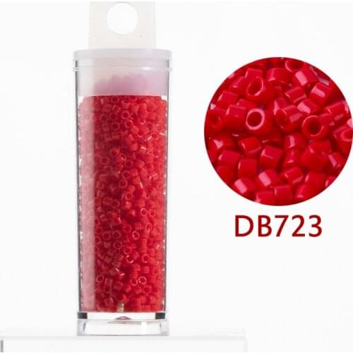 Taidian Round Miyuki Delica Seedbeads 11/0 1.6x1.3mm Opaque Red DB723 10grams/barrel Simplicity Native Artist