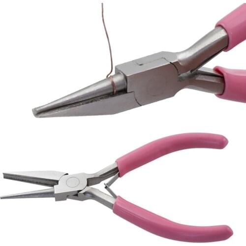 Round Nose and Concave Wire Looper Pliers Cable Cutter Wire Looping Pliers Beading Jewelry Tool 12.5cm
