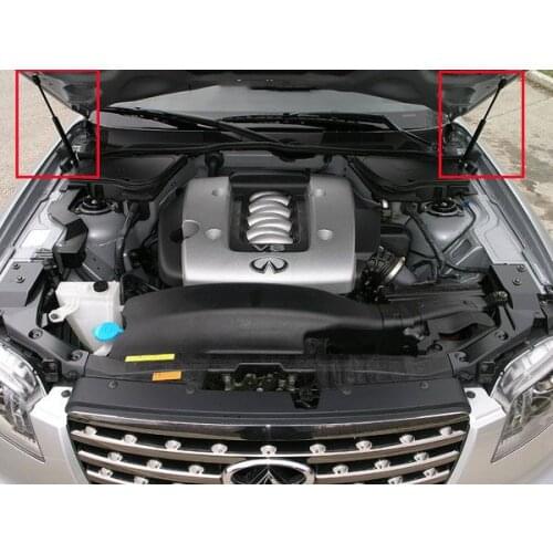 Carbon fiber for Infiniti FX35 FX45 (S50) 2003-2008 2PCS front hood bonnet Auto Gas Spring Struts Prop Rods Lift Support