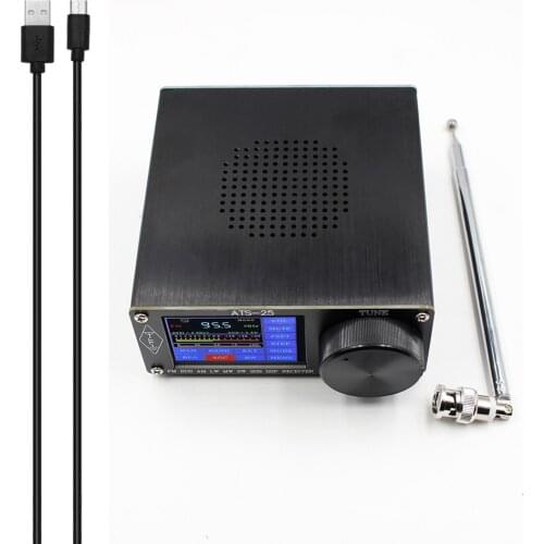 Si4732 Aluminium Alloy All-Band Radio Receiver FM LW(MW SW) SSB 2.4 Inch Touching Screen Radio Search HAM Band Quick Channel