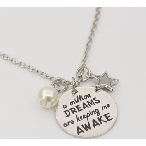 Inspirational Jewelry The Greatest Showman necklace A Million Dreams Are Keeping Me Awake Bracelet Birthday Gifts for Women