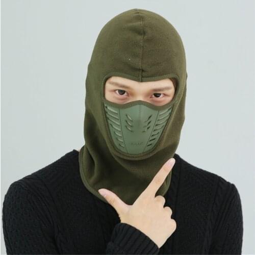 Bike Face Mask Outdoor Winter Warm Bicycle Bike Climbing Skiing Windproof Carbon Filter Thermal Fleece Balaclava Head Protector