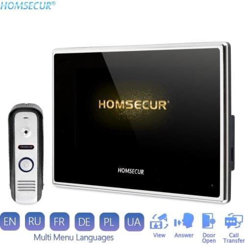 HOMSECUR 4 Wire 7" Video Door Phone Intercom System with Touch Screen Monitor IP65 Camera IR Night Vision BC021HD-S+BM718HD-B