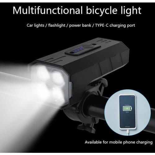 High-brightness Bicycle Headlight Far and Near Light Adjustment Night Riding Equipment USB Rechargeable Mountain Bike Light