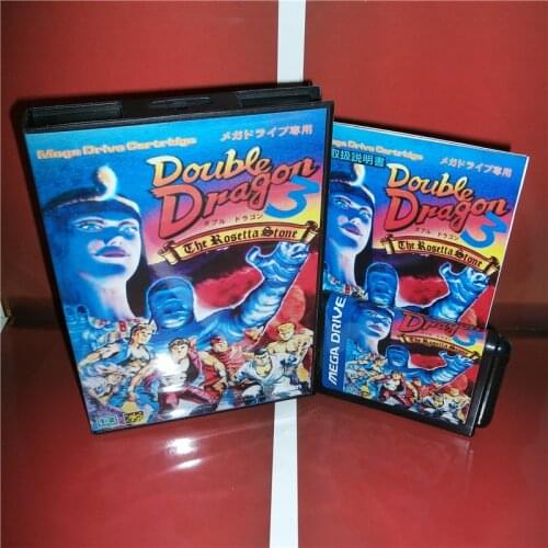 Double Dragon 3 Japan Cover with Box and Manual for MD MegaDrive Genesis Video Game Console 16 bit MD card