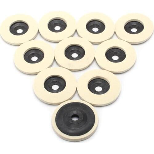 1Pc 4 Inch 100mm Wool Polishing Wheel Buffing Pads Angle Grinder Wheel Felt Polishing Disc for Metal Marble Glass Ceramics