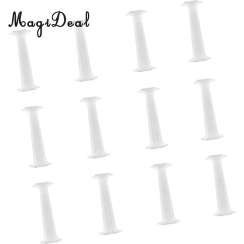 12 Pieces Vintage Hexagonal Column Pedestal Statue Alabaster Sculpture Garden Yard Wedding Party Decoration