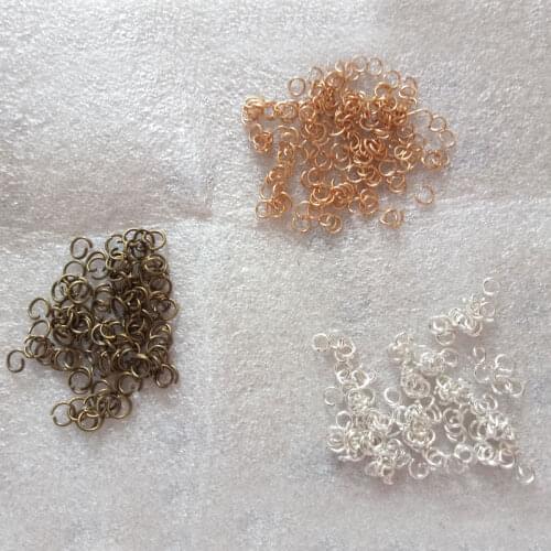 200pcs 5mm Open Jump Rings Bronze/Gold/Rose Gold/Silver Link Loops For DIY Jewelry Making Necklace Bracelet Findings Connector