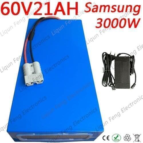60V E-bike Battery 60V 3000W 2000W 1000W Lithium Battery Pack 60V 20Ah 18Ah 15Ah 13Ah 12Ah 10Ah Electric Bike Scooter Battery