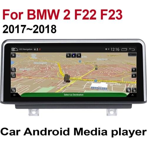 Car GPS Navi Map For BMW 2 F22 F23 2017 2018 Screen Stereo Android 7.0 up EVO Original Style Multimedia Player Auto Wifi HD