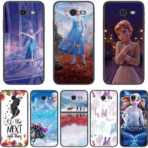 Disney Frozen Elsa Olaf Phone Case Hull For Samsung Galaxy J 4 3 5 6 7 8 EU 2018 Plus 2017 Black Shell Art Cell Cover TPU